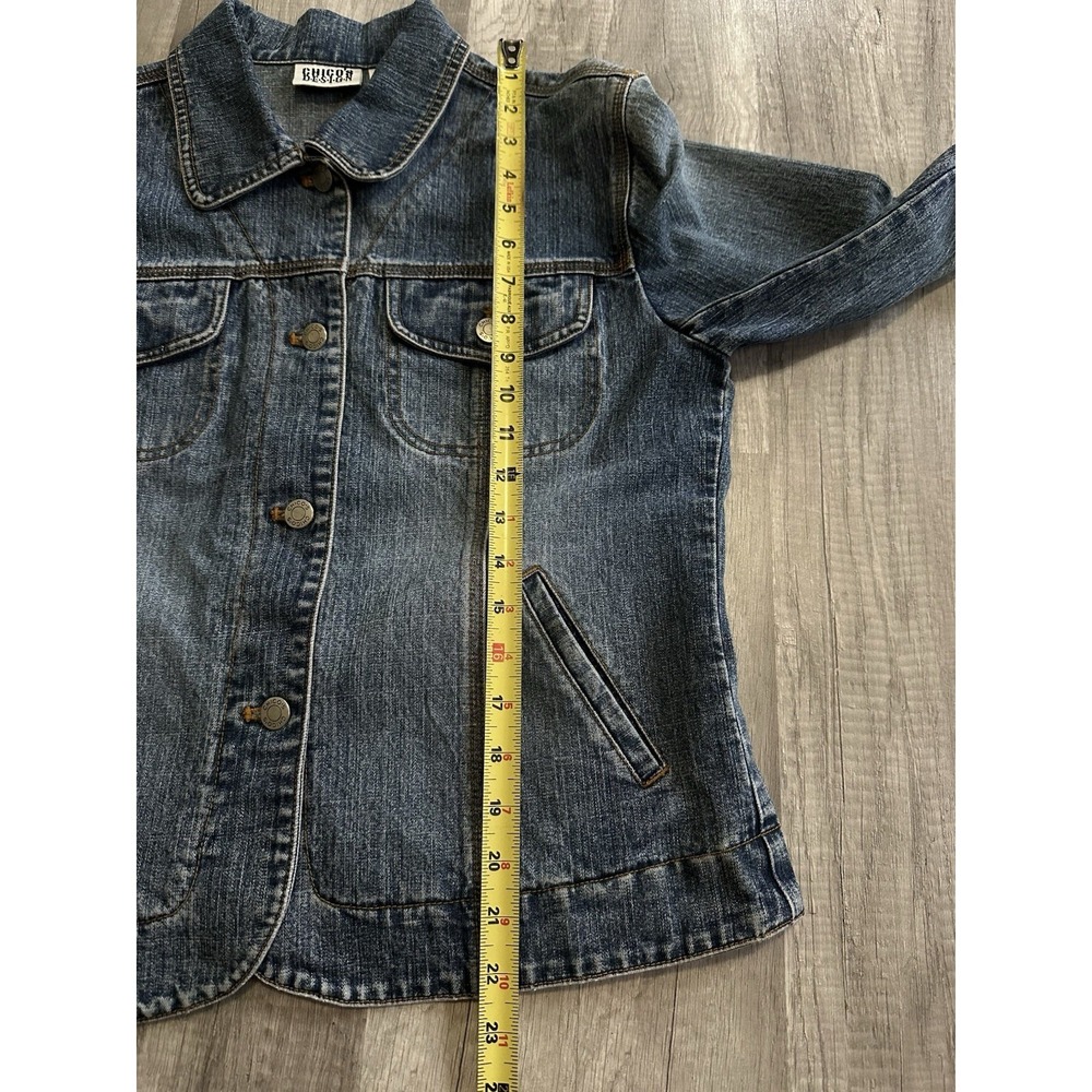 Chico's Design Y2K Denim Jacket Women's Size 0 Medium Wash - Picture 9 of 16